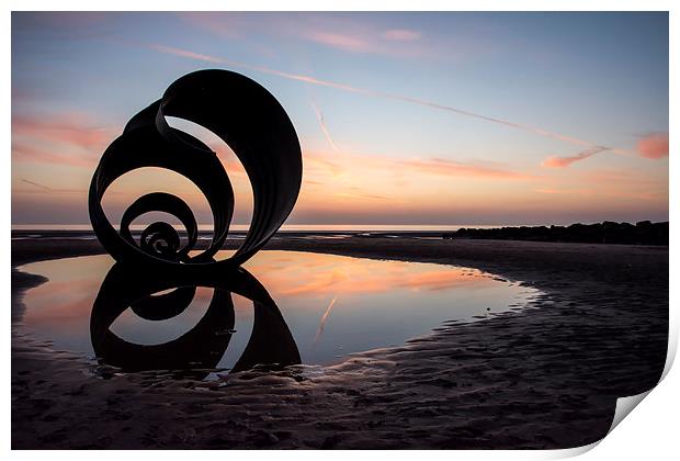  Sunset Over Mary's Shell - Cleveleys Print by Gary Kenyon