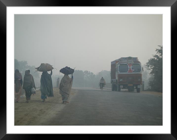 Morning in Remote area of India Framed Mounted Print by Lokesh Kumar