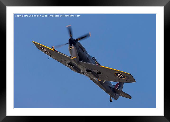  Spitfire TE311 Framed Mounted Print by Lee Wilson
