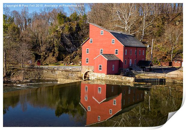 Red Mill Print by Paul Fell