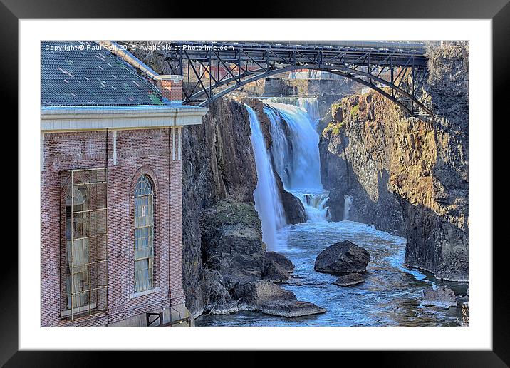 Great Falls Framed Mounted Print by Paul Fell