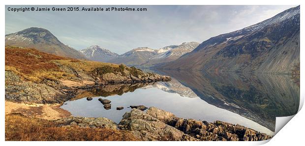  Wastwater And Fells Print by Jamie Green