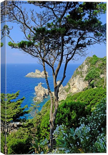  Paleokastritsa Corfu Canvas Print by Diana Mower