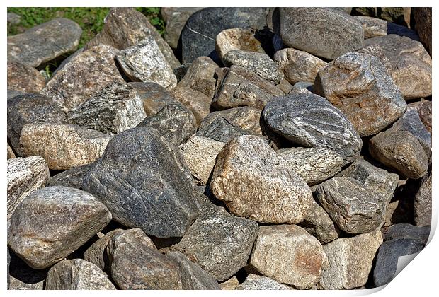 stone boulders background Print by Adrian Bud