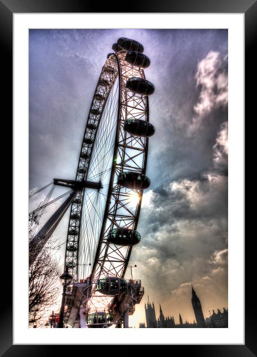 The London Eye  Framed Mounted Print by David Pyatt
