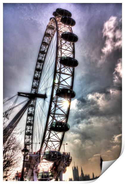The London Eye  Print by David Pyatt
