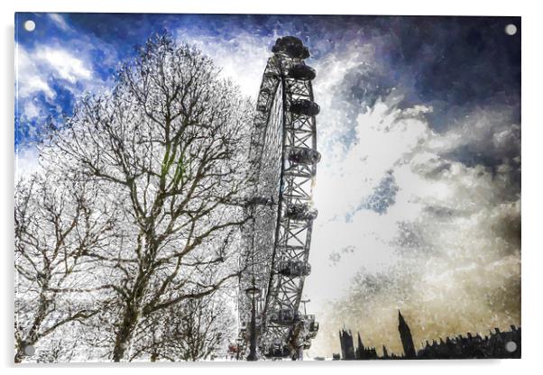 The London Eye Art Acrylic by David Pyatt