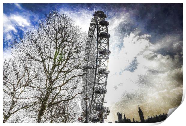 The London Eye Art Print by David Pyatt
