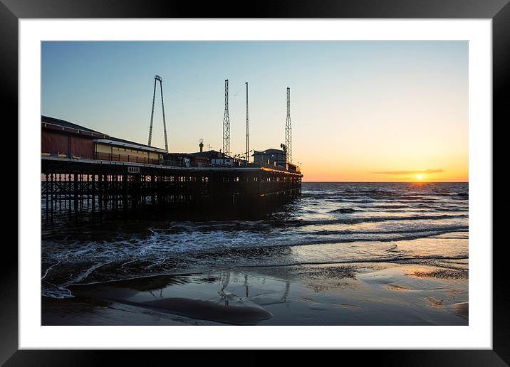  South Pier Sunset Blackpool Framed Mounted Print by Gary Kenyon