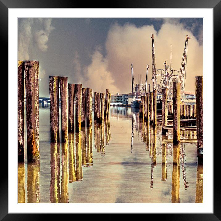  Reflections in the Marina Framed Mounted Print by Tom and Dawn Gari