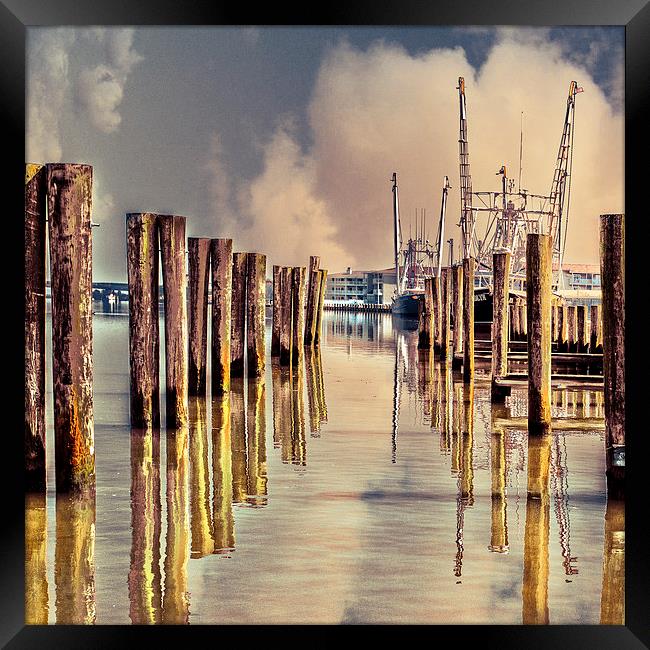  Reflections in the Marina Framed Print by Tom and Dawn Gari