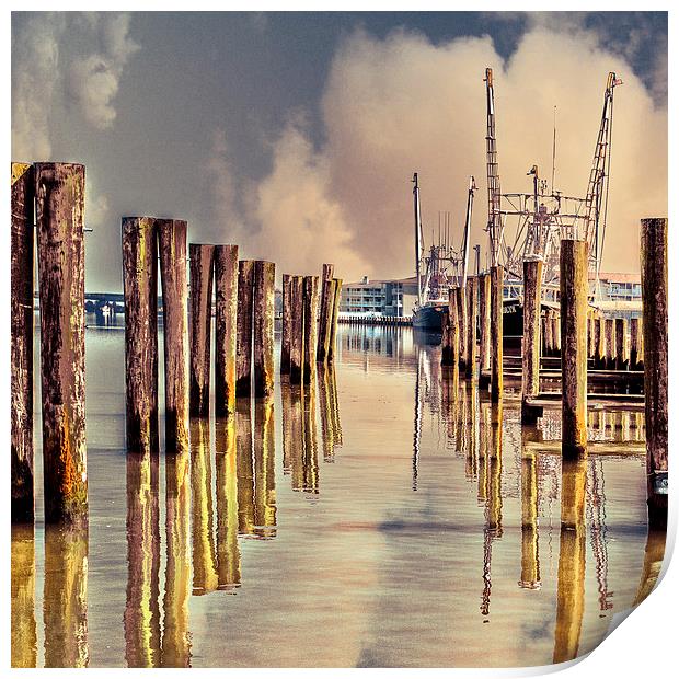  Reflections in the Marina Print by Tom and Dawn Gari