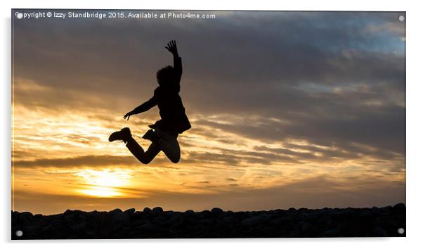  Joyous leap at sunset Acrylic by Izzy Standbridge