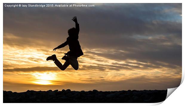  Joyous leap at sunset Print by Izzy Standbridge