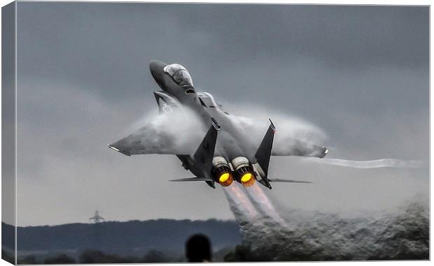  F15E pulls up at Duxford 2011 Canvas Print by Philip Catleugh