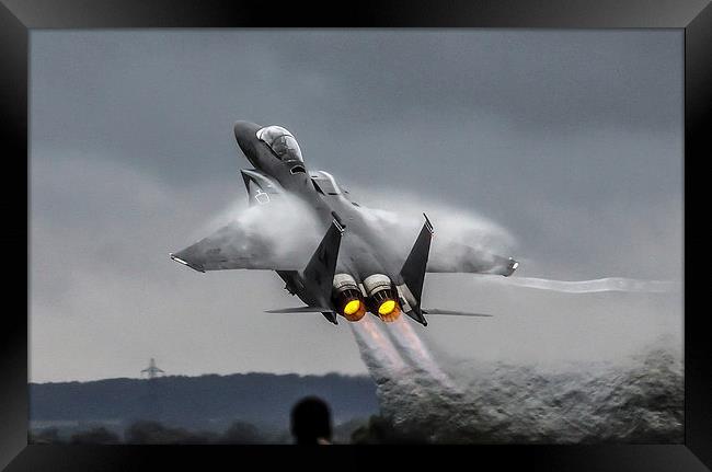  F15E pulls up at Duxford 2011 Framed Print by Philip Catleugh
