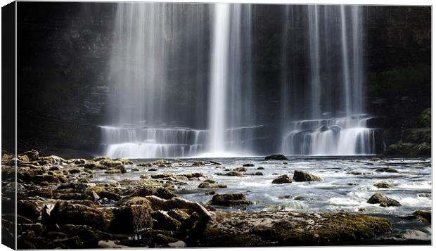  Sgwd yr Eira waterfalls Canvas Print by Leighton Collins