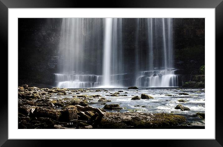  Sgwd yr Eira waterfalls Framed Mounted Print by Leighton Collins