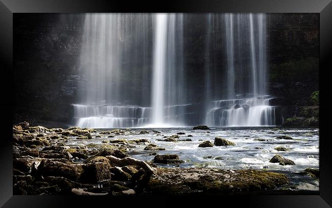  Sgwd yr Eira waterfalls Framed Print by Leighton Collins