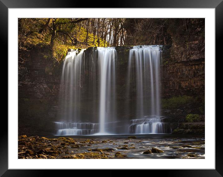  Sgwd yr Eira or 'fall of snow' Framed Mounted Print by Leighton Collins