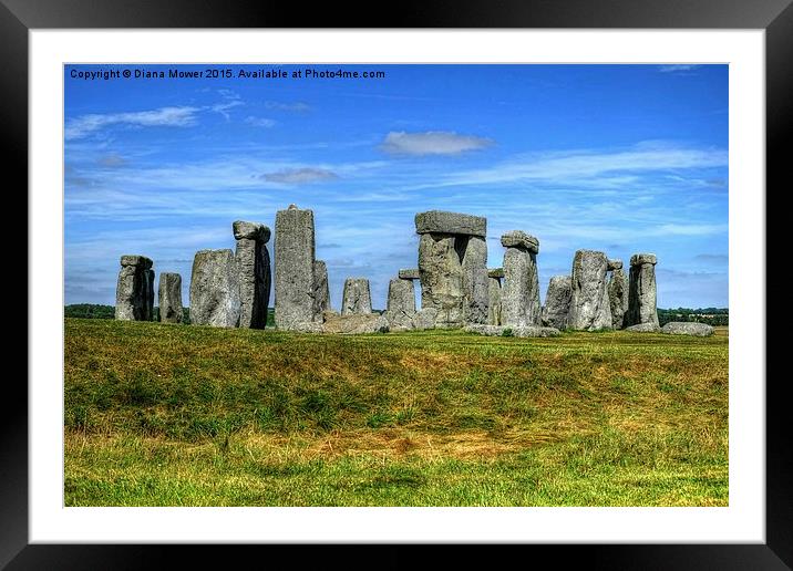  Stonehenge Framed Mounted Print by Diana Mower