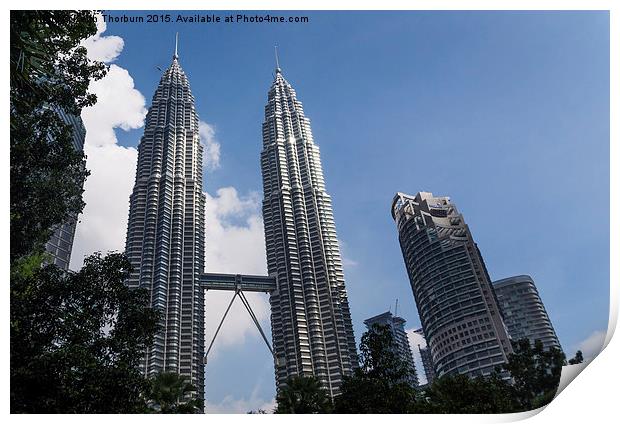 Petronas Twin Towers Print by Keith Thorburn EFIAP/b
