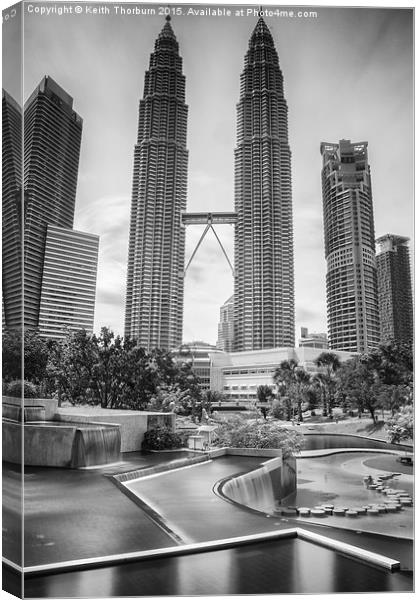 Petronas Towers Kuala Lumpa Canvas Print by Keith Thorburn EFIAP/b