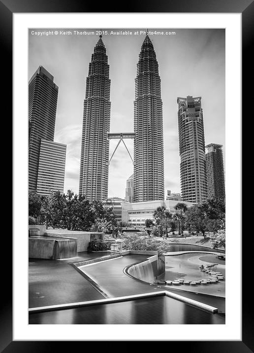 Petronas Towers Kuala Lumpa Framed Mounted Print by Keith Thorburn EFIAP/b