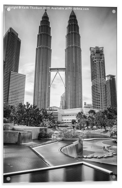 Petronas Towers Kuala Lumpa Acrylic by Keith Thorburn EFIAP/b