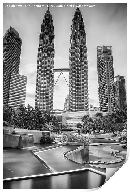 Petronas Towers Kuala Lumpa Print by Keith Thorburn EFIAP/b