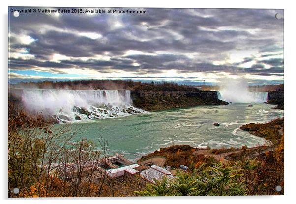 Niagara Falls Acrylic by Matthew Bates