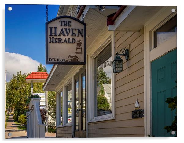 Haven Herald Offices, Chester, Nova Scotia, Canada Acrylic by Mark Llewellyn