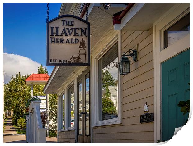 Haven Herald Offices, Chester, Nova Scotia, Canada Print by Mark Llewellyn
