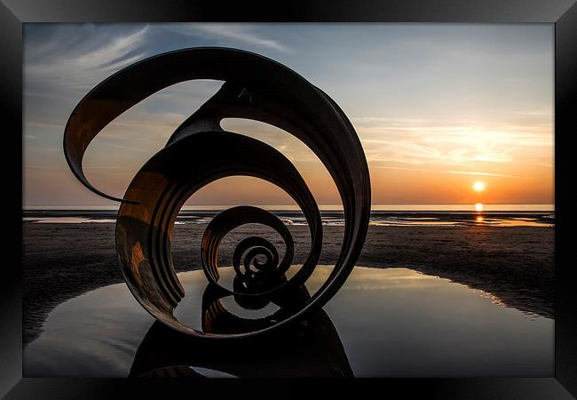  Sunset Mary's Shell Cleveleys Framed Print by Gary Kenyon