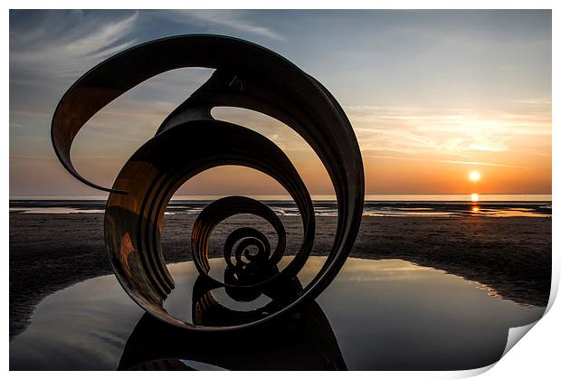  Sunset Mary's Shell Cleveleys Print by Gary Kenyon