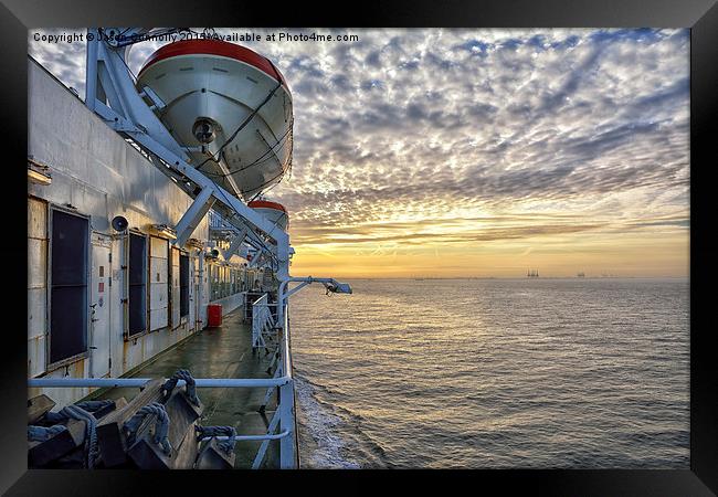  Zeebrugge Daybreak Framed Print by Jason Connolly