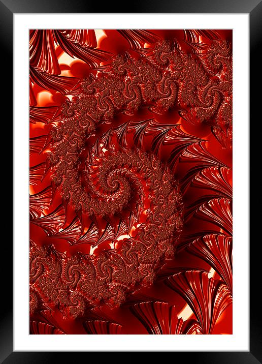 Blood Red Framed Mounted Print by Steve Purnell
