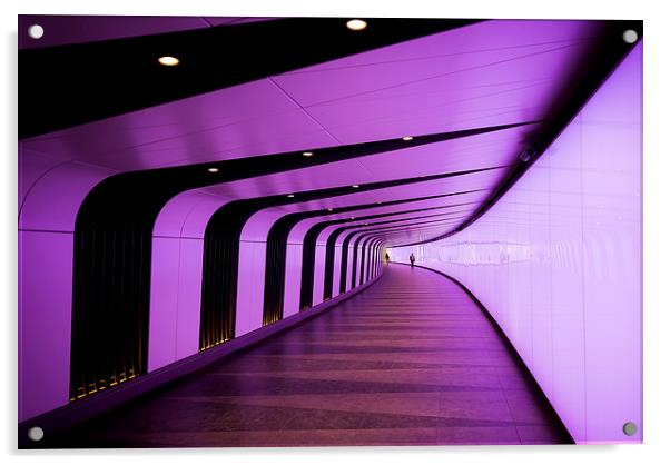  London Kings Cross Tunnel Acrylic by Adam Payne