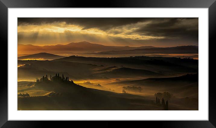 Tuscan Dawn Framed Mounted Print by Giovanni Giannandrea