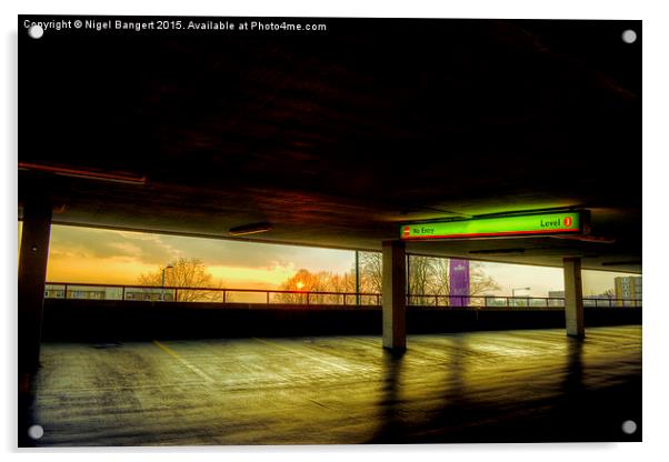  Multi-Storey Sunset Acrylic by Nigel Bangert