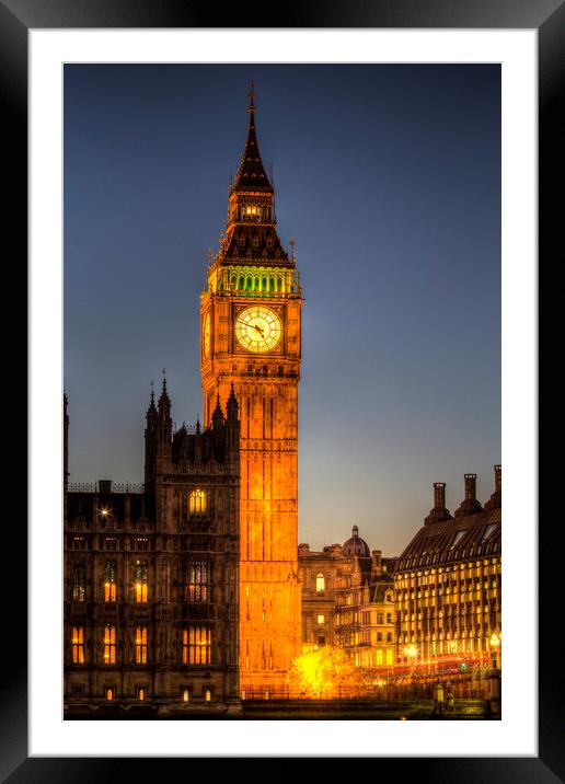 Westminster and Big Ben Framed Mounted Print by David Pyatt