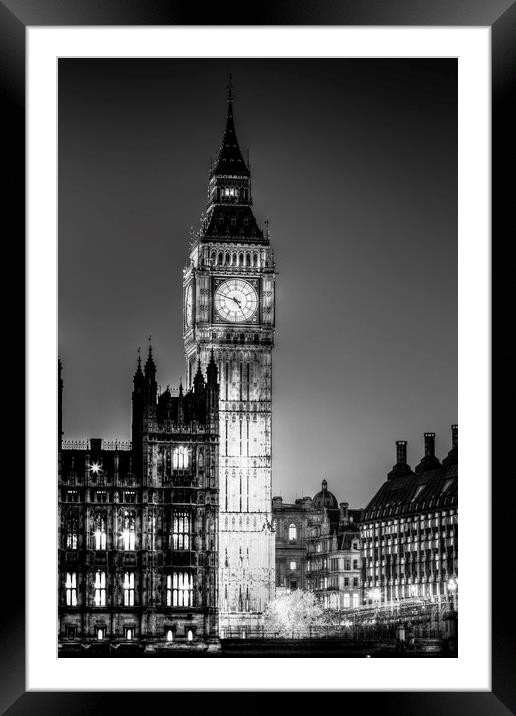 Westminster and Big Ben Framed Mounted Print by David Pyatt