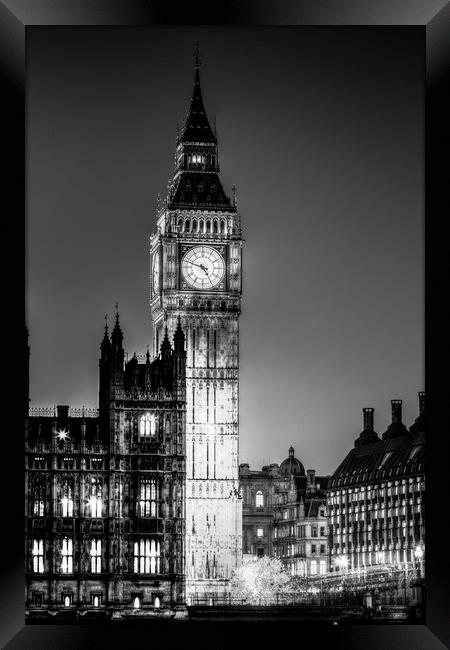 Westminster and Big Ben Framed Print by David Pyatt