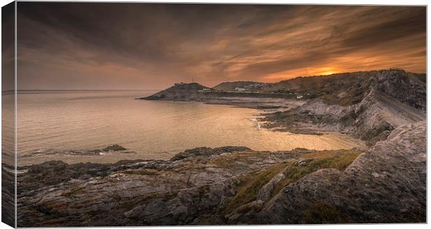  Bracelet Bay and coastguard station Gower Canvas Print by Leighton Collins
