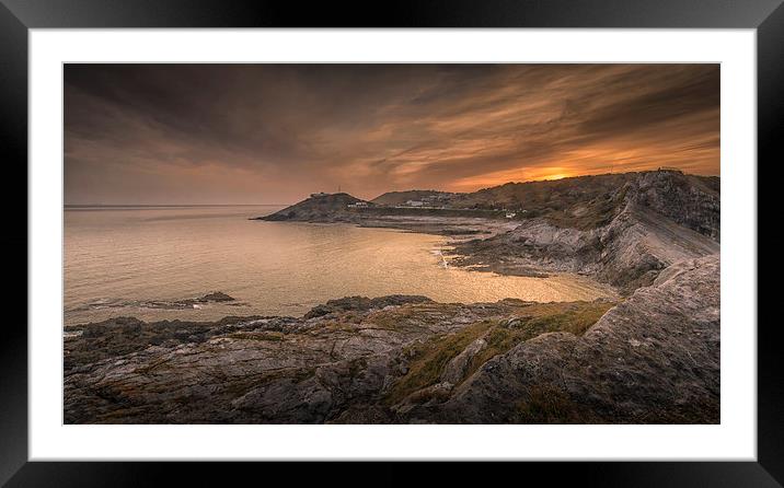  Bracelet Bay and coastguard station Gower Framed Mounted Print by Leighton Collins