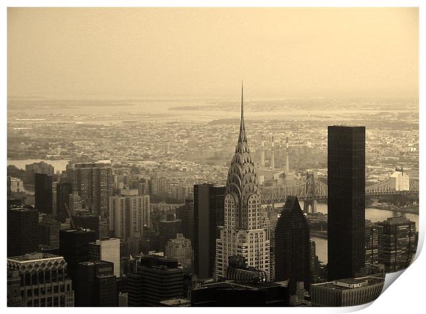 New York Skyline Print by Adam Levy