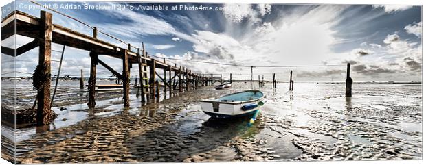 Boats at low tide Canvas Print by Adrian Brockwell