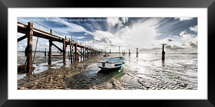 Boats at low tide Framed Mounted Print by Adrian Brockwell