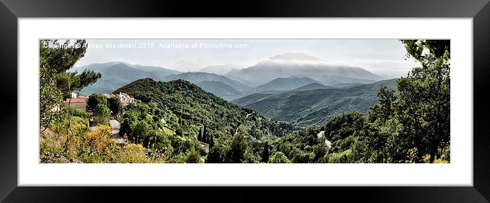 Corsica Panorama Framed Mounted Print by Adrian Brockwell