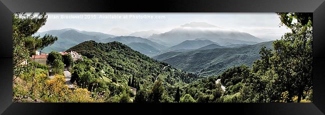 Corsica Panorama Framed Print by Adrian Brockwell